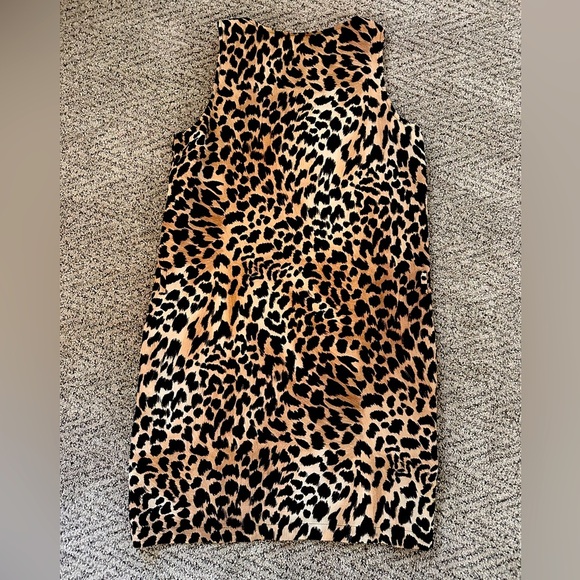 Michael Kors Leopard Print Zip Up Shift Dress Small - Picture 7 of 8